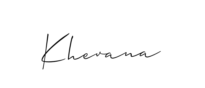 It looks lik you need a new signature style for name Khevana. Design unique handwritten (Allison_Script) signature with our free signature maker in just a few clicks. Khevana signature style 2 images and pictures png