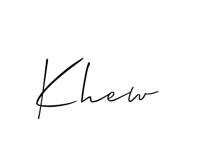Create a beautiful signature design for name Khew. With this signature (Allison_Script) fonts, you can make a handwritten signature for free. Khew signature style 2 images and pictures png
