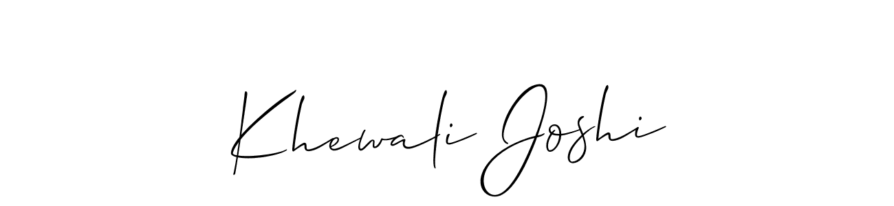 Once you've used our free online signature maker to create your best signature Allison_Script style, it's time to enjoy all of the benefits that Khewali Joshi name signing documents. Khewali Joshi signature style 2 images and pictures png