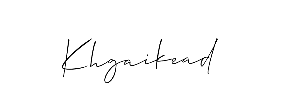 How to make Khgaikead signature? Allison_Script is a professional autograph style. Create handwritten signature for Khgaikead name. Khgaikead signature style 2 images and pictures png