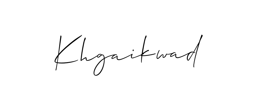 How to make Khgaikwad signature? Allison_Script is a professional autograph style. Create handwritten signature for Khgaikwad name. Khgaikwad signature style 2 images and pictures png