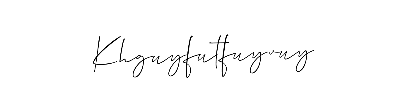 Make a short Khguyfutfuyvuy signature style. Manage your documents anywhere anytime using Allison_Script. Create and add eSignatures, submit forms, share and send files easily. Khguyfutfuyvuy signature style 2 images and pictures png