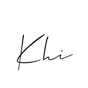 The best way (Allison_Script) to make a short signature is to pick only two or three words in your name. The name Khi include a total of six letters. For converting this name. Khi signature style 2 images and pictures png