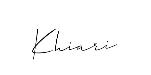 Best and Professional Signature Style for Khiari. Allison_Script Best Signature Style Collection. Khiari signature style 2 images and pictures png