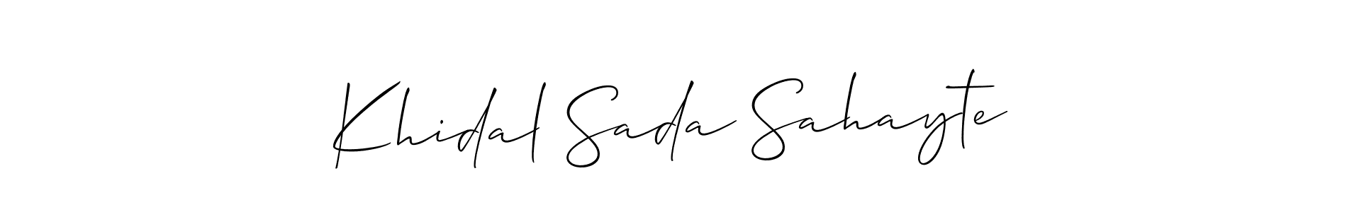 Here are the top 10 professional signature styles for the name Khidal Sada Sahayte. These are the best autograph styles you can use for your name. Khidal Sada Sahayte signature style 2 images and pictures png