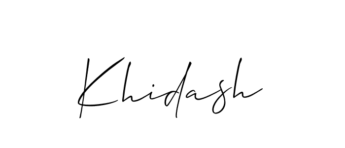 You should practise on your own different ways (Allison_Script) to write your name (Khidash) in signature. don't let someone else do it for you. Khidash signature style 2 images and pictures png