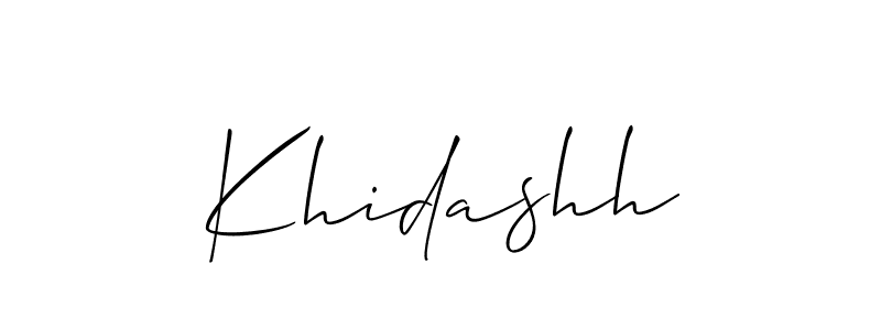 Once you've used our free online signature maker to create your best signature Allison_Script style, it's time to enjoy all of the benefits that Khidashh name signing documents. Khidashh signature style 2 images and pictures png