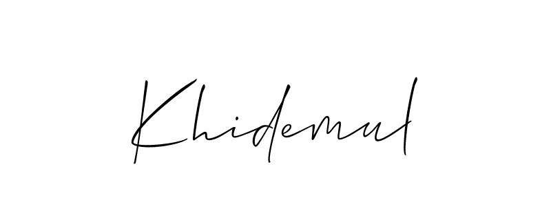 Best and Professional Signature Style for Khidemul. Allison_Script Best Signature Style Collection. Khidemul signature style 2 images and pictures png