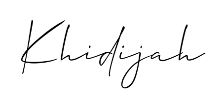 You should practise on your own different ways (Allison_Script) to write your name (Khidijah) in signature. Don't let someone else do it for you. Khidijah signature style 2 images and pictures png