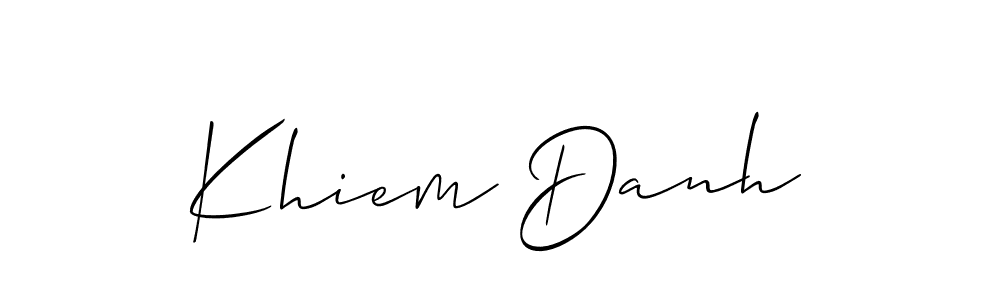 How to make Khiem Danh signature? Allison_Script is a professional autograph style. Create handwritten signature for Khiem Danh name. Khiem Danh signature style 2 images and pictures png