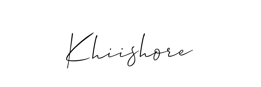 Also we have Khiishore name is the best signature style. Create professional handwritten signature collection using Allison_Script autograph style. Khiishore signature style 2 images and pictures png