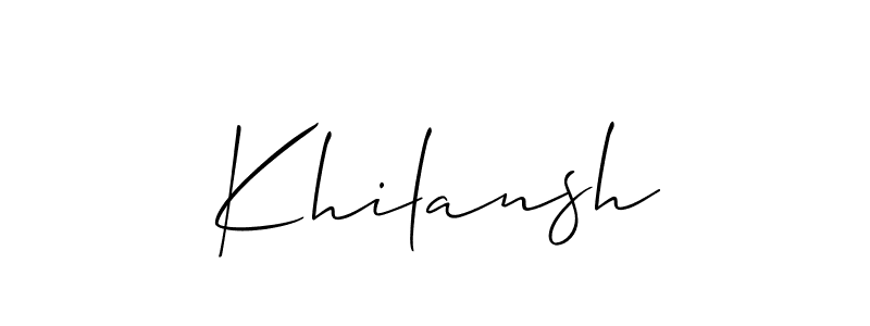 How to Draw Khilansh signature style? Allison_Script is a latest design signature styles for name Khilansh. Khilansh signature style 2 images and pictures png