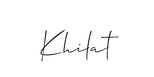 Once you've used our free online signature maker to create your best signature Allison_Script style, it's time to enjoy all of the benefits that Khilat name signing documents. Khilat signature style 2 images and pictures png