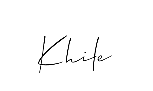 Also You can easily find your signature by using the search form. We will create Khile name handwritten signature images for you free of cost using Allison_Script sign style. Khile signature style 2 images and pictures png