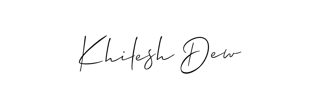 You can use this online signature creator to create a handwritten signature for the name Khilesh Dew. This is the best online autograph maker. Khilesh Dew signature style 2 images and pictures png