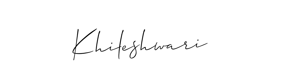 This is the best signature style for the Khileshwari name. Also you like these signature font (Allison_Script). Mix name signature. Khileshwari signature style 2 images and pictures png