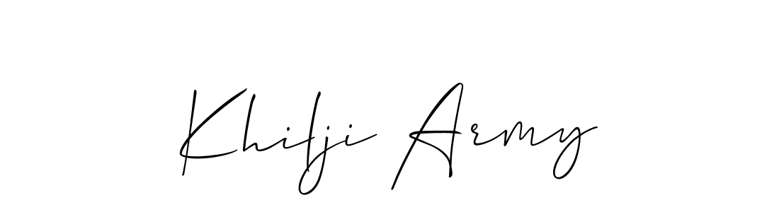 Make a beautiful signature design for name Khilji Army. Use this online signature maker to create a handwritten signature for free. Khilji Army signature style 2 images and pictures png