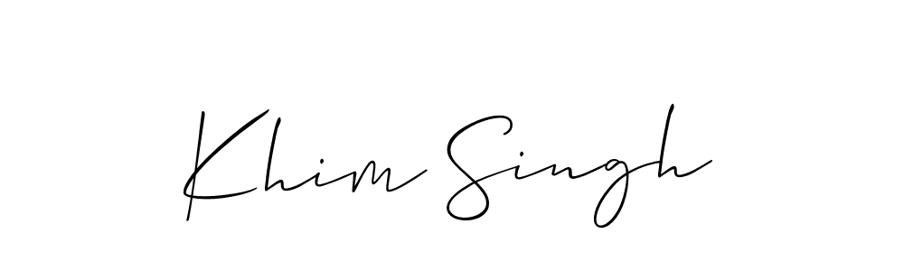 Also You can easily find your signature by using the search form. We will create Khim Singh name handwritten signature images for you free of cost using Allison_Script sign style. Khim Singh signature style 2 images and pictures png