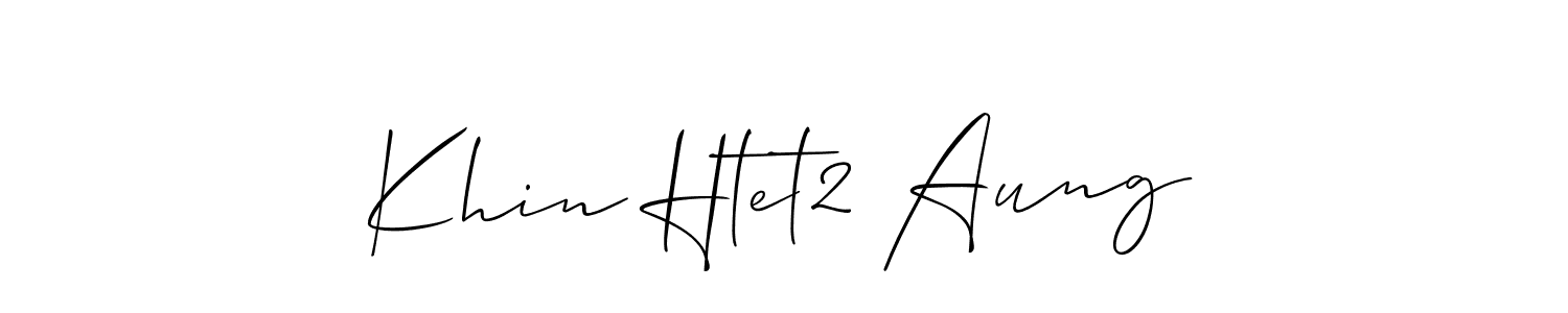You should practise on your own different ways (Allison_Script) to write your name (Khin Htet2 Aung) in signature. don't let someone else do it for you. Khin Htet2 Aung signature style 2 images and pictures png