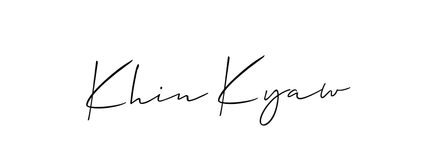 Make a beautiful signature design for name Khin Kyaw. Use this online signature maker to create a handwritten signature for free. Khin Kyaw signature style 2 images and pictures png