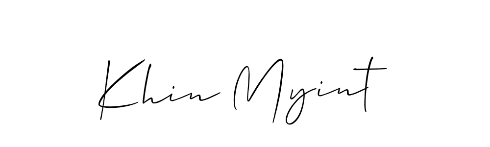 Allison_Script is a professional signature style that is perfect for those who want to add a touch of class to their signature. It is also a great choice for those who want to make their signature more unique. Get Khin Myint name to fancy signature for free. Khin Myint signature style 2 images and pictures png