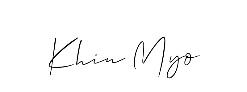 Also we have Khin Myo name is the best signature style. Create professional handwritten signature collection using Allison_Script autograph style. Khin Myo signature style 2 images and pictures png