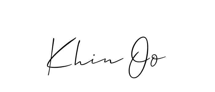 if you are searching for the best signature style for your name Khin Oo. so please give up your signature search. here we have designed multiple signature styles  using Allison_Script. Khin Oo signature style 2 images and pictures png