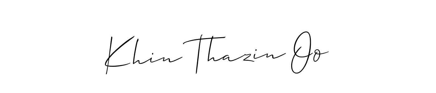 It looks lik you need a new signature style for name Khin Thazin Oo. Design unique handwritten (Allison_Script) signature with our free signature maker in just a few clicks. Khin Thazin Oo signature style 2 images and pictures png