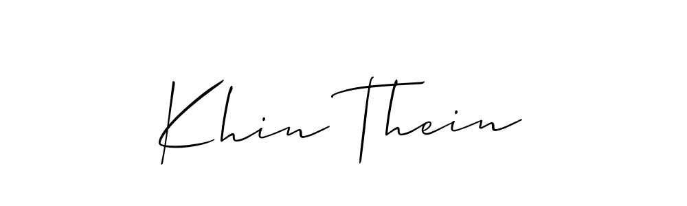 How to make Khin Thein name signature. Use Allison_Script style for creating short signs online. This is the latest handwritten sign. Khin Thein signature style 2 images and pictures png
