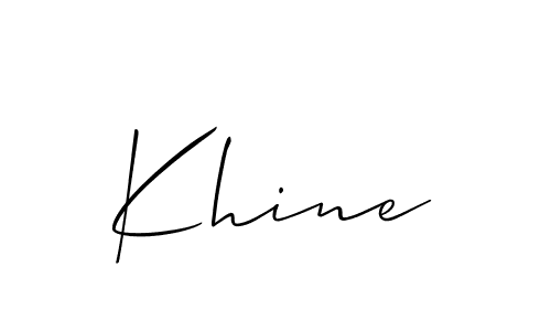 Khine stylish signature style. Best Handwritten Sign (Allison_Script) for my name. Handwritten Signature Collection Ideas for my name Khine. Khine signature style 2 images and pictures png