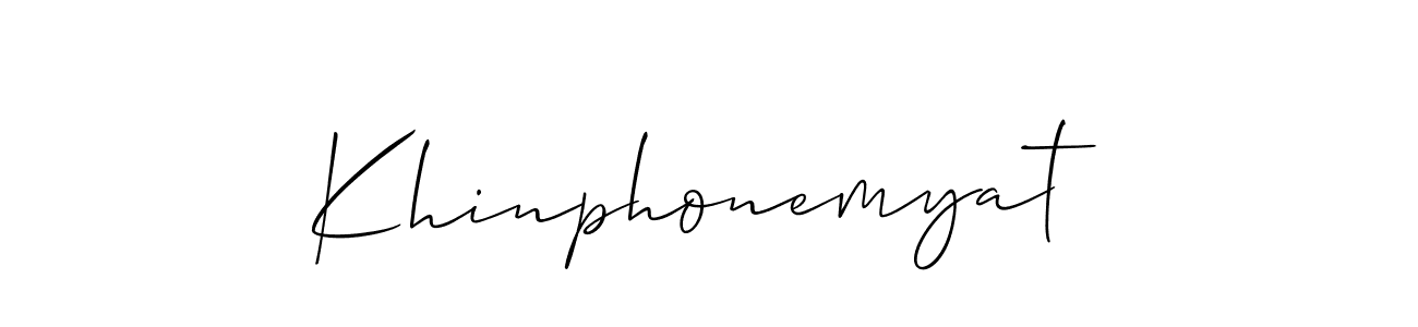 Once you've used our free online signature maker to create your best signature Allison_Script style, it's time to enjoy all of the benefits that Khinphonemyat name signing documents. Khinphonemyat signature style 2 images and pictures png