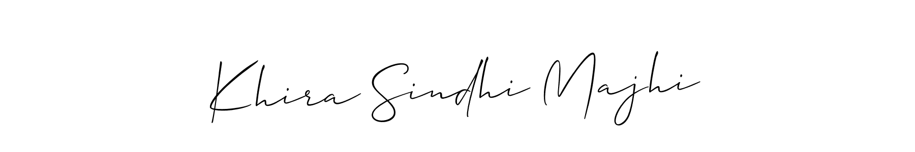 Make a beautiful signature design for name Khira Sindhi Majhi. With this signature (Allison_Script) style, you can create a handwritten signature for free. Khira Sindhi Majhi signature style 2 images and pictures png