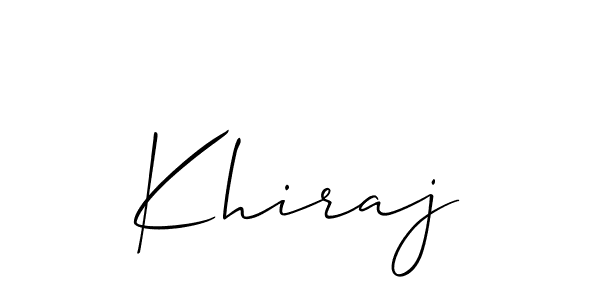 Also we have Khiraj name is the best signature style. Create professional handwritten signature collection using Allison_Script autograph style. Khiraj signature style 2 images and pictures png