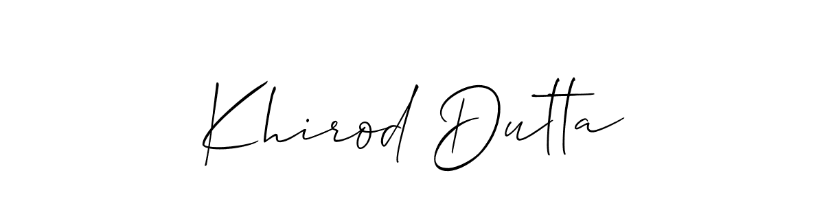 You should practise on your own different ways (Allison_Script) to write your name (Khirod Dutta) in signature. don't let someone else do it for you. Khirod Dutta signature style 2 images and pictures png
