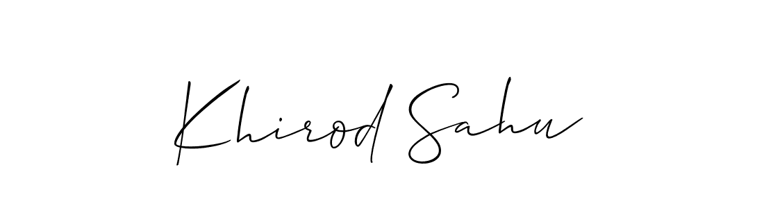 It looks lik you need a new signature style for name Khirod Sahu. Design unique handwritten (Allison_Script) signature with our free signature maker in just a few clicks. Khirod Sahu signature style 2 images and pictures png