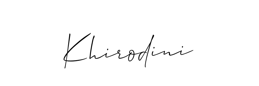 Also You can easily find your signature by using the search form. We will create Khirodini name handwritten signature images for you free of cost using Allison_Script sign style. Khirodini signature style 2 images and pictures png