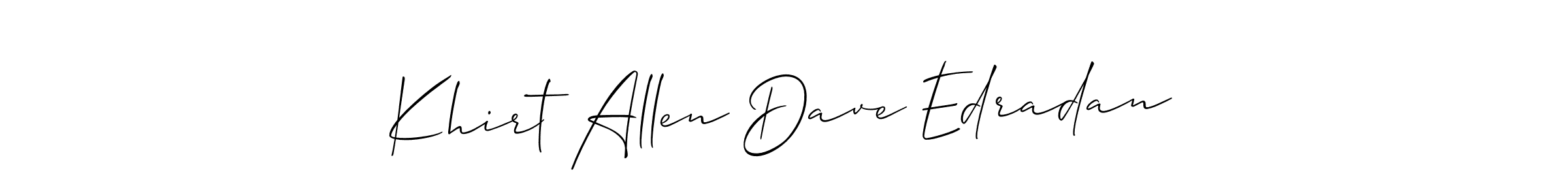 Also we have Khirt Allen Dave Edradan name is the best signature style. Create professional handwritten signature collection using Allison_Script autograph style. Khirt Allen Dave Edradan signature style 2 images and pictures png