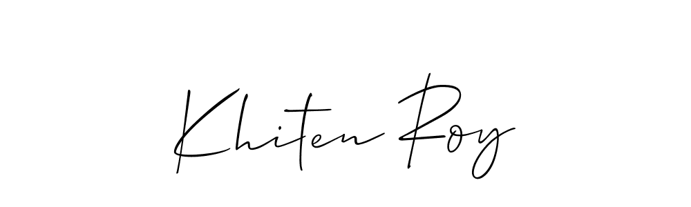 if you are searching for the best signature style for your name Khiten Roy. so please give up your signature search. here we have designed multiple signature styles  using Allison_Script. Khiten Roy signature style 2 images and pictures png
