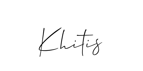 Best and Professional Signature Style for Khitis. Allison_Script Best Signature Style Collection. Khitis signature style 2 images and pictures png