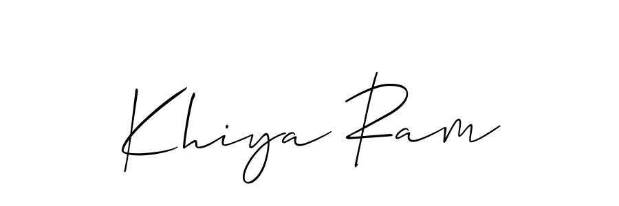 It looks lik you need a new signature style for name Khiya Ram. Design unique handwritten (Allison_Script) signature with our free signature maker in just a few clicks. Khiya Ram signature style 2 images and pictures png