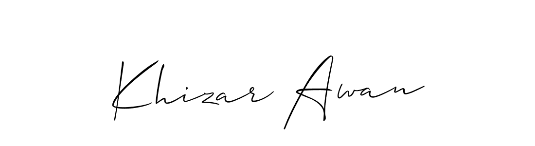It looks lik you need a new signature style for name Khizar Awan. Design unique handwritten (Allison_Script) signature with our free signature maker in just a few clicks. Khizar Awan signature style 2 images and pictures png