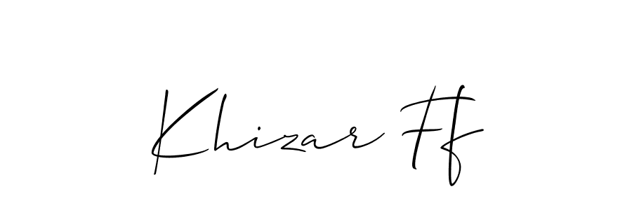 Best and Professional Signature Style for Khizar Ff. Allison_Script Best Signature Style Collection. Khizar Ff signature style 2 images and pictures png