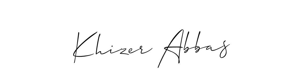 How to make Khizer Abbas signature? Allison_Script is a professional autograph style. Create handwritten signature for Khizer Abbas name. Khizer Abbas signature style 2 images and pictures png