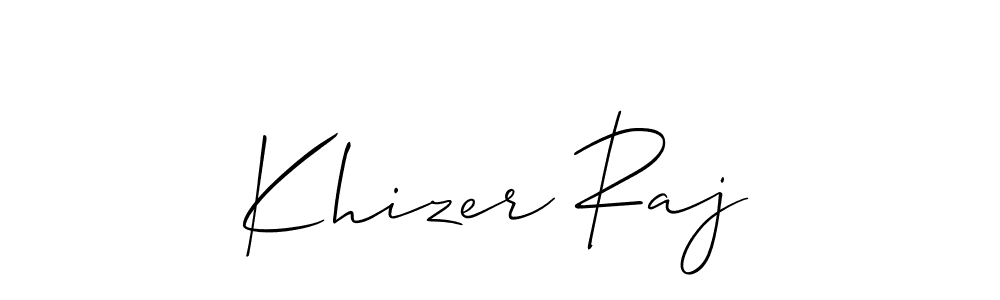 It looks lik you need a new signature style for name Khizer Raj. Design unique handwritten (Allison_Script) signature with our free signature maker in just a few clicks. Khizer Raj signature style 2 images and pictures png