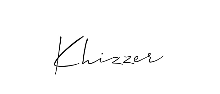 if you are searching for the best signature style for your name Khizzer. so please give up your signature search. here we have designed multiple signature styles  using Allison_Script. Khizzer signature style 2 images and pictures png