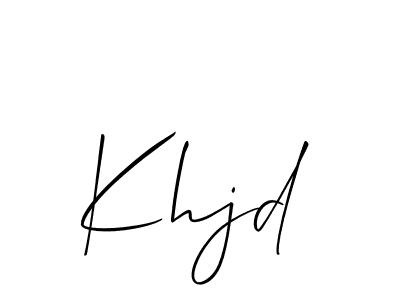 How to Draw Khjd signature style? Allison_Script is a latest design signature styles for name Khjd. Khjd signature style 2 images and pictures png