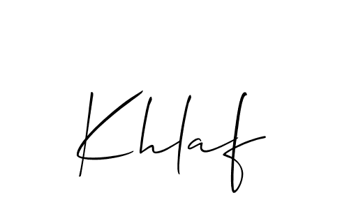 How to Draw Khlaf signature style? Allison_Script is a latest design signature styles for name Khlaf. Khlaf signature style 2 images and pictures png