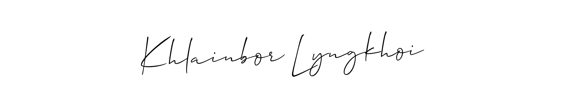 You can use this online signature creator to create a handwritten signature for the name Khlainbor Lyngkhoi. This is the best online autograph maker. Khlainbor Lyngkhoi signature style 2 images and pictures png