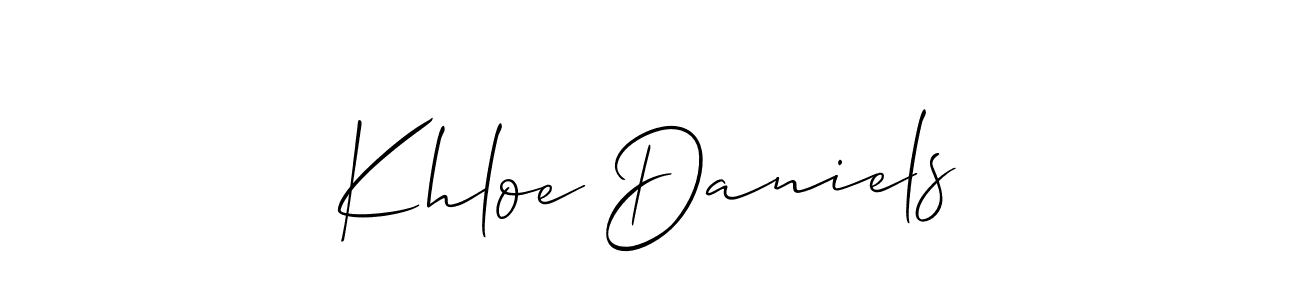 Similarly Allison_Script is the best handwritten signature design. Signature creator online .You can use it as an online autograph creator for name Khloe Daniels. Khloe Daniels signature style 2 images and pictures png