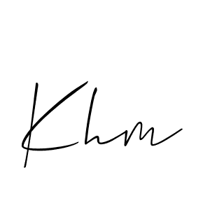 Make a beautiful signature design for name Khm. Use this online signature maker to create a handwritten signature for free. Khm signature style 2 images and pictures png